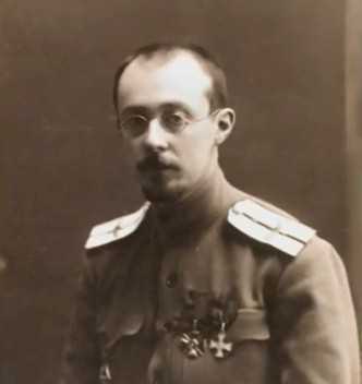 Aleksandr Aleksándrovich Fridman en su época como oficial de la aviación imperial rusa