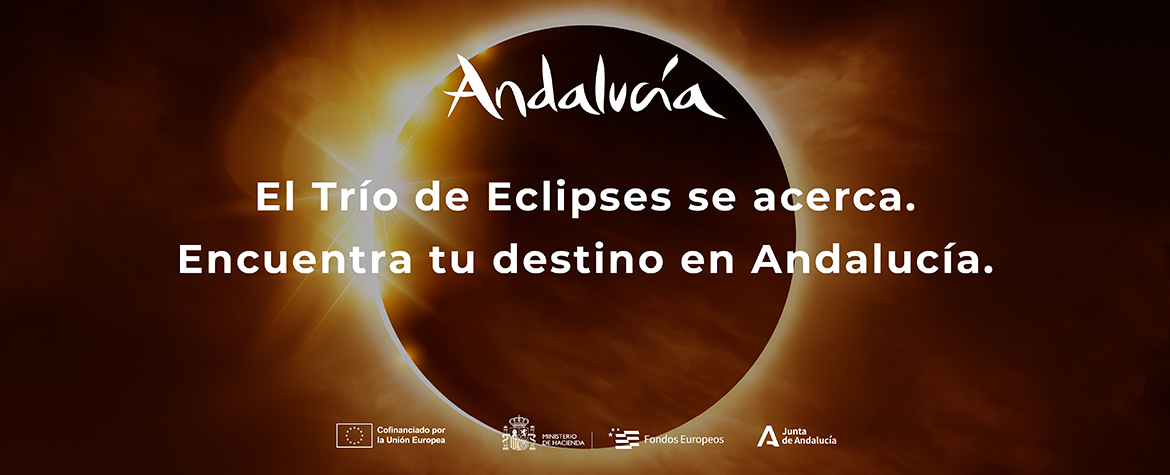 Campaña Astroturismo Andalucía: Banner trío de eclipses.
