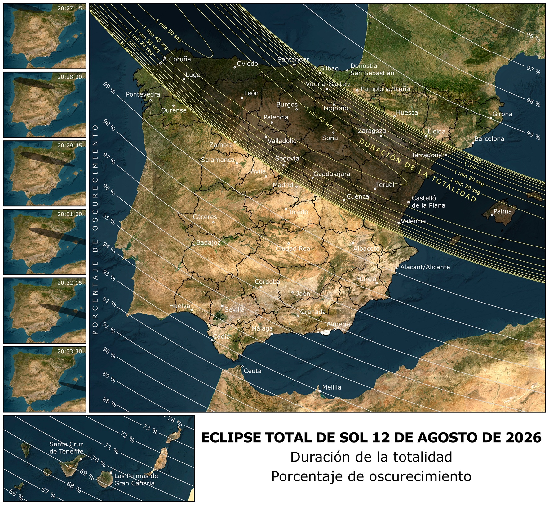 Mapa de ocultación del eclipse del 12 de agosto de 2026