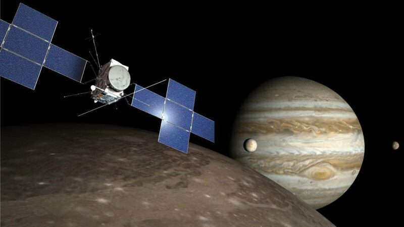 La misión Juice de la ESA explorará Júpiter y tres de sus lunas: Europa, Calisto y Ganímedes. / Airbus