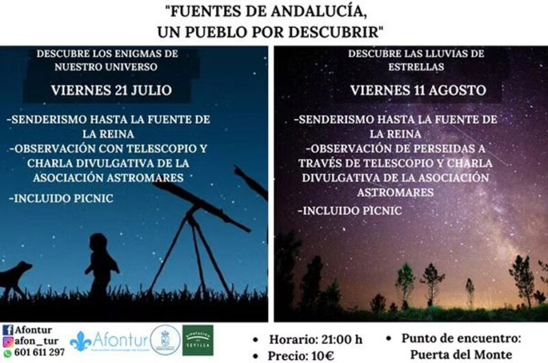 Cartel astronomía Fuentes de Andalucia