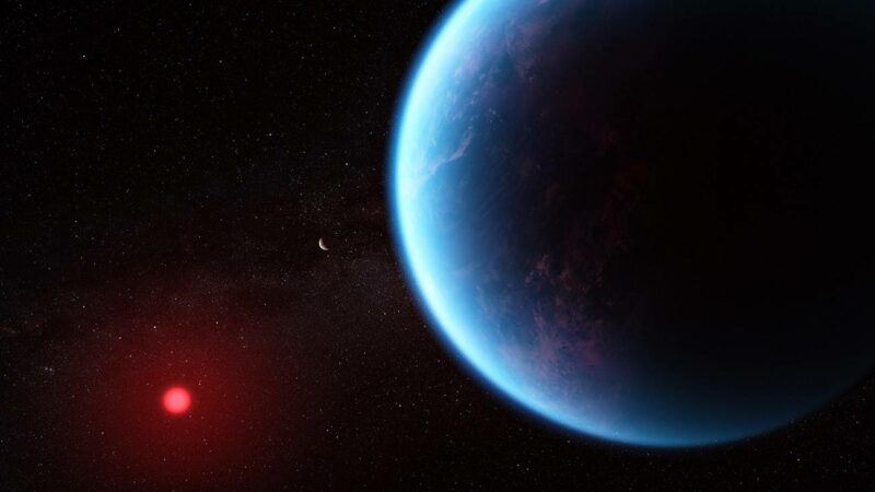Ilustración del exoplaneta K2-18 b