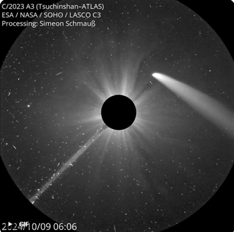 Cometa C/2023 A3 captado por la misión SOHO