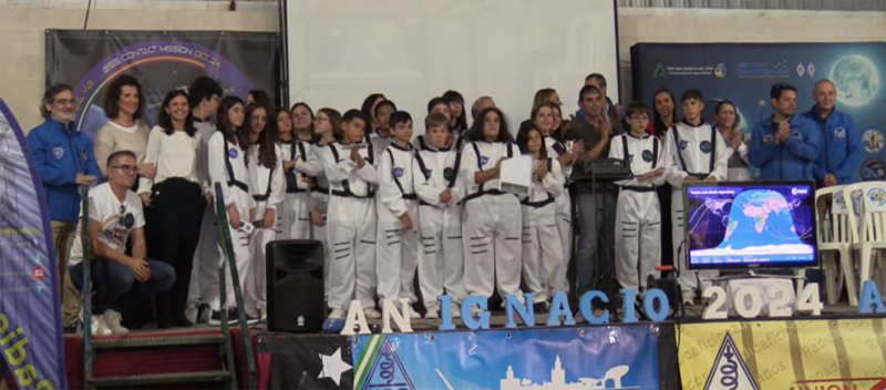 Participantes en la conexión de San Ignacio del Viar con la Estación Espacial Internacional